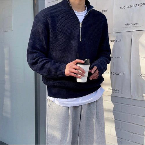 ELITE AND CO MENSWEAR HALF-ZIP SWEATER