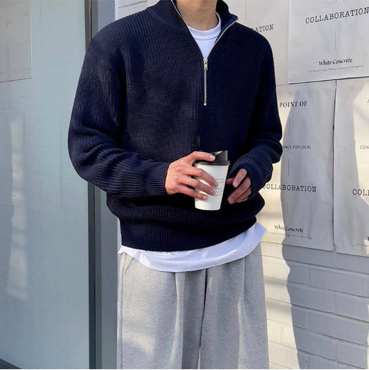 ELITE AND CO MENSWEAR HALF-ZIP SWEATER